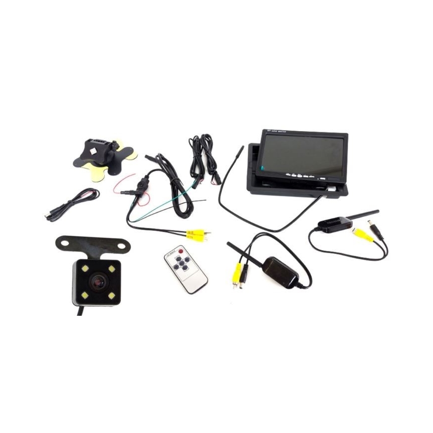 Cámara de marcha atrás inalámbrica con LCD Wi-Fi 12V IP66