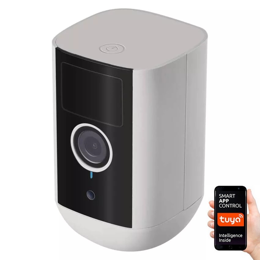 Cámara inteligente para exteriores con sensor de movimiento GoSmart 5V 9600mAh IP65 Wi-Fi Tuya
