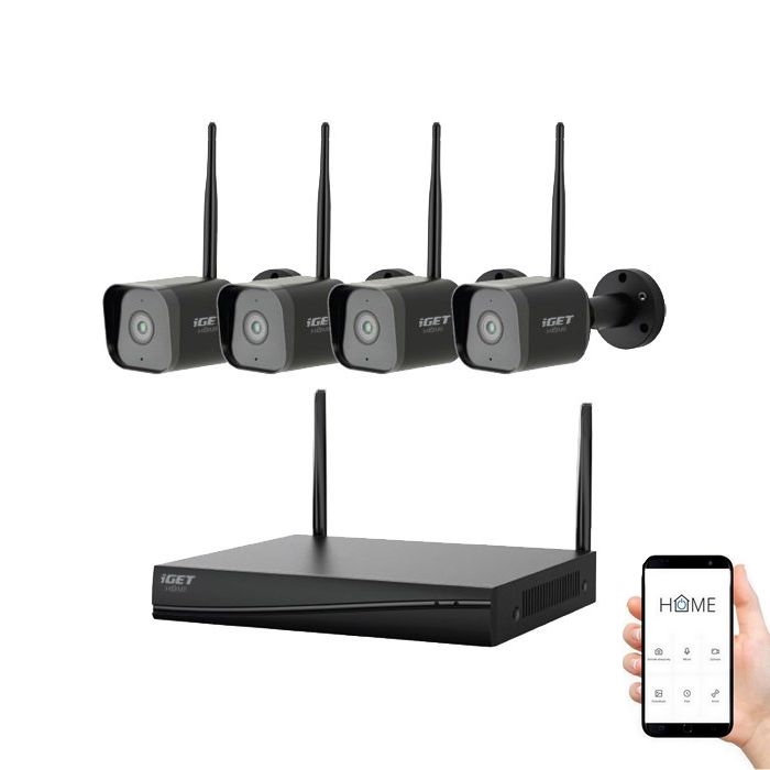 Cámara inteligente sistema + 4x cámara con sensor 2K+ 12V IP65 Wi-Fi