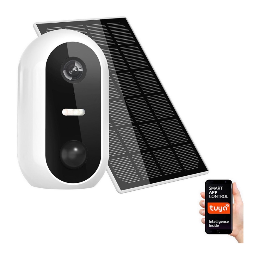 Cámara IP inteligente para exteriores con un panel solar 1080p Full HD 9600 mAh IP54 Wi-Fi Tuya