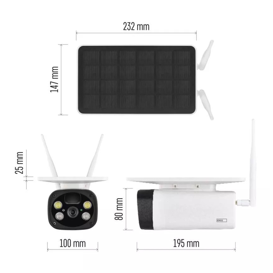Cámara IP inteligente para exteriores GoSmart 3,5W/5V 8800 mAh IP55
