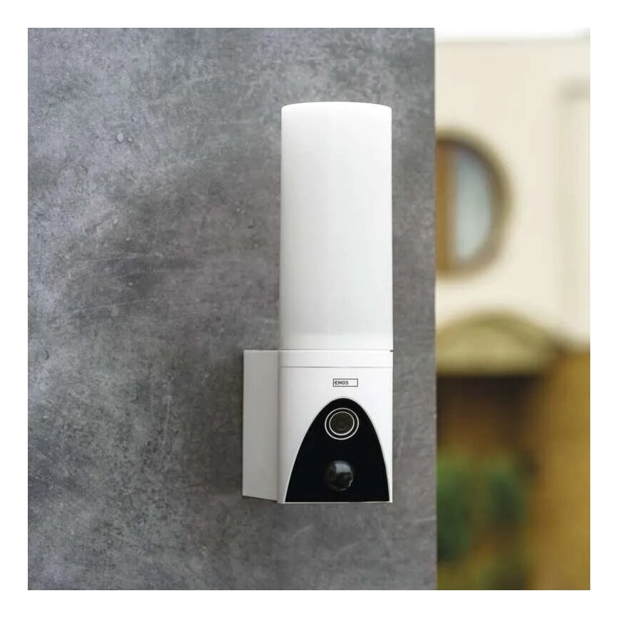 Cámara LED inteligente para exteriores con luz GoSmart LED/12W/230V IP65 Wi-Fi Tuya blanco