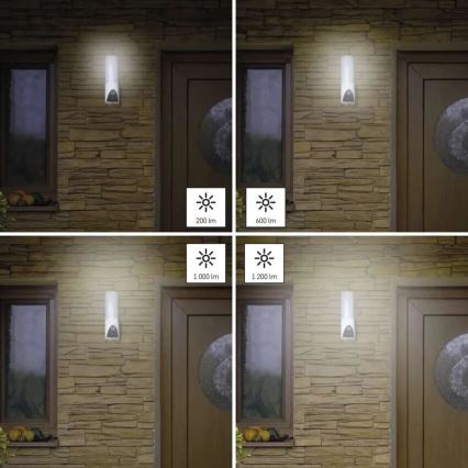 Cámara LED inteligente para exteriores con luz GoSmart LED/12W/230V IP65 Wi-Fi Tuya blanco