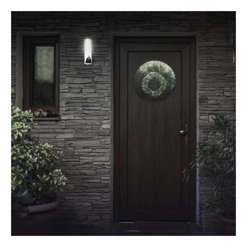 Cámara LED inteligente para exteriores con luz GoSmart LED/12W/230V IP65 Wi-Fi Tuya blanco
