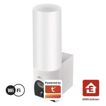 Cámara LED inteligente para exteriores con luz GoSmart LED/12W/230V IP65 Wi-Fi Tuya blanco