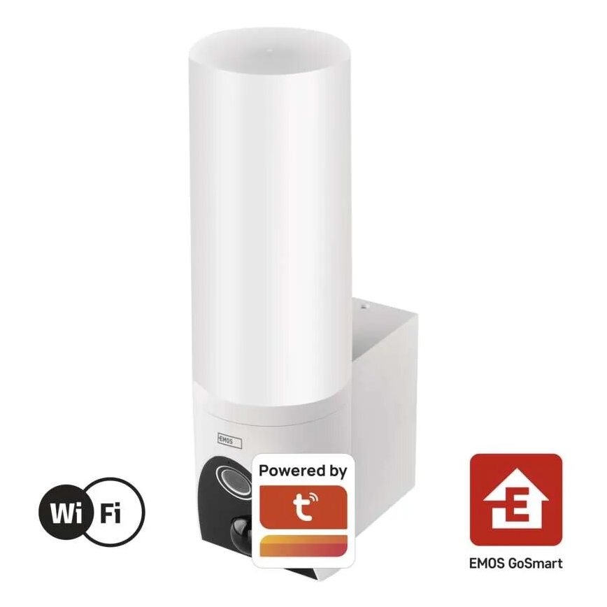 Cámara LED inteligente para exteriores con luz GoSmart LED/12W/230V IP65 Wi-Fi Tuya blanco
