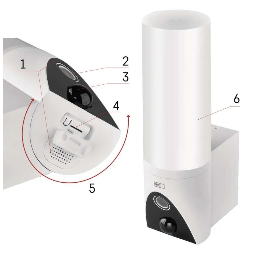 Cámara LED inteligente para exteriores con luz GoSmart LED/12W/230V IP65 Wi-Fi Tuya blanco