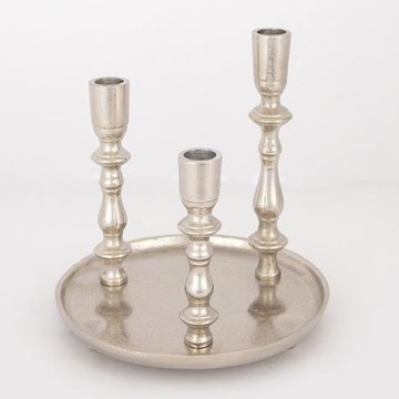 Candelabro 20x19 cm plata