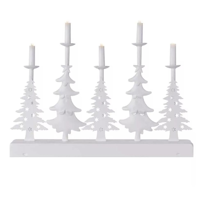 Candelabro LED de Navidad LED/2xAA blanco