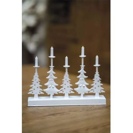 Candelabro LED de Navidad LED/2xAA blanco