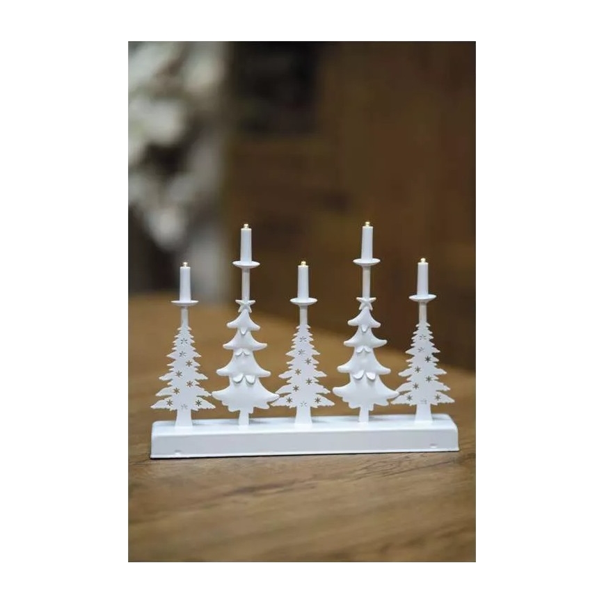 Candelabro LED de Navidad LED/2xAA blanco