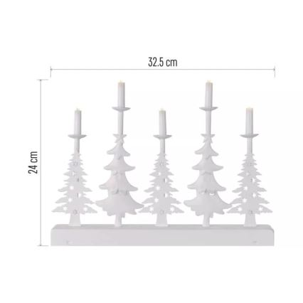 Candelabro LED de Navidad LED/2xAA blanco