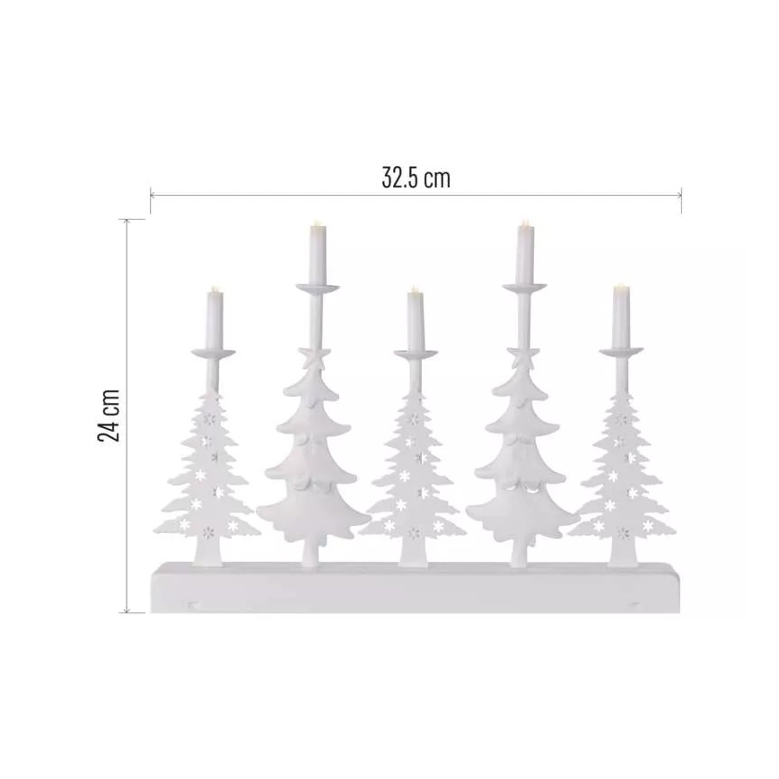 Candelabro LED de Navidad LED/2xAA blanco