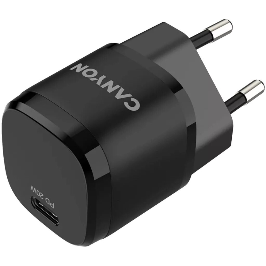 Canyon - Adaptador para cargador rápido Power Delivery 20W negro
