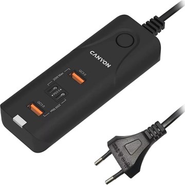 Canyon - Cargador 2xUSB A + 2xUSB C Power Delivery 20W