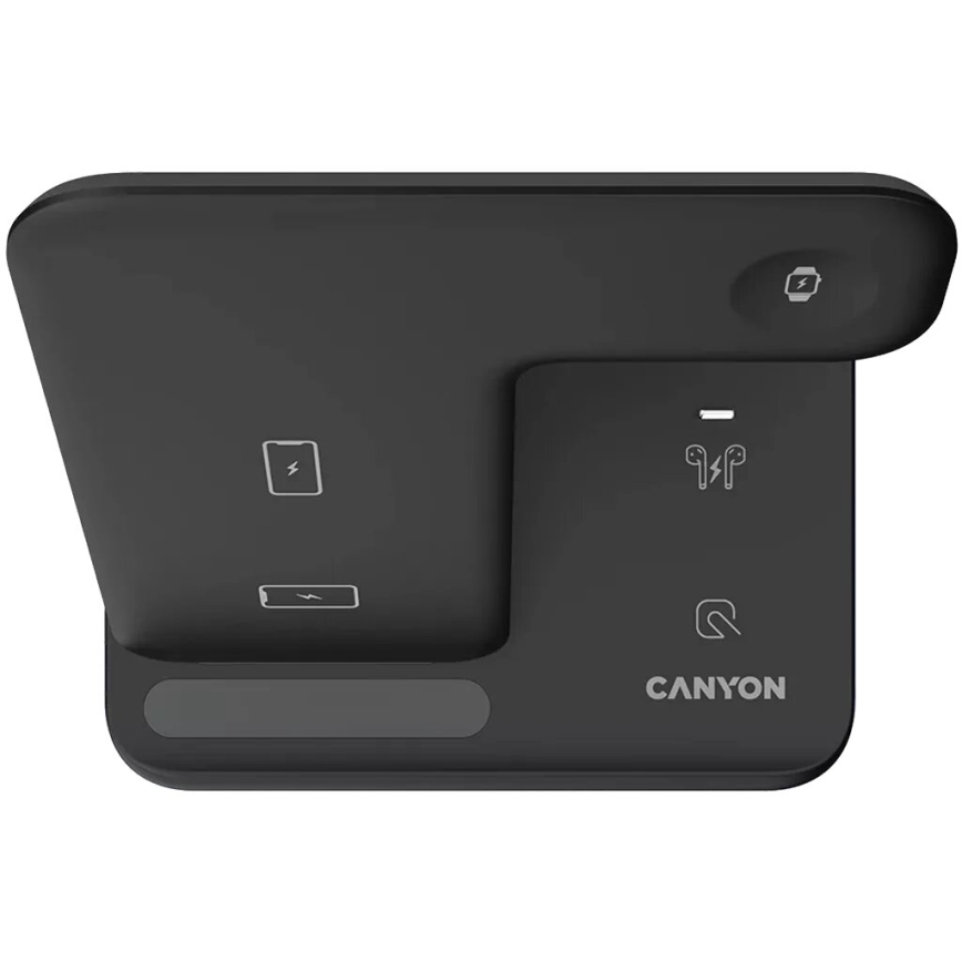 Canyon - Cargador inlámbrico 3en1 negro
