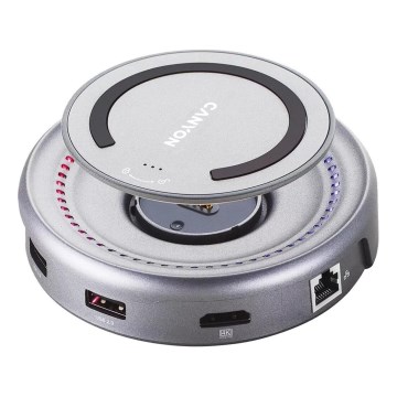Canyon - Concentrador multipuerto con cargador e interfaz USB