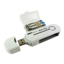 Cargador de baterías BC-20 2xAAA/USB 5V