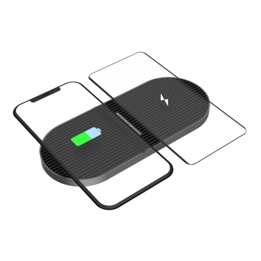 Cargador inalámbrico 2x10W USB-C