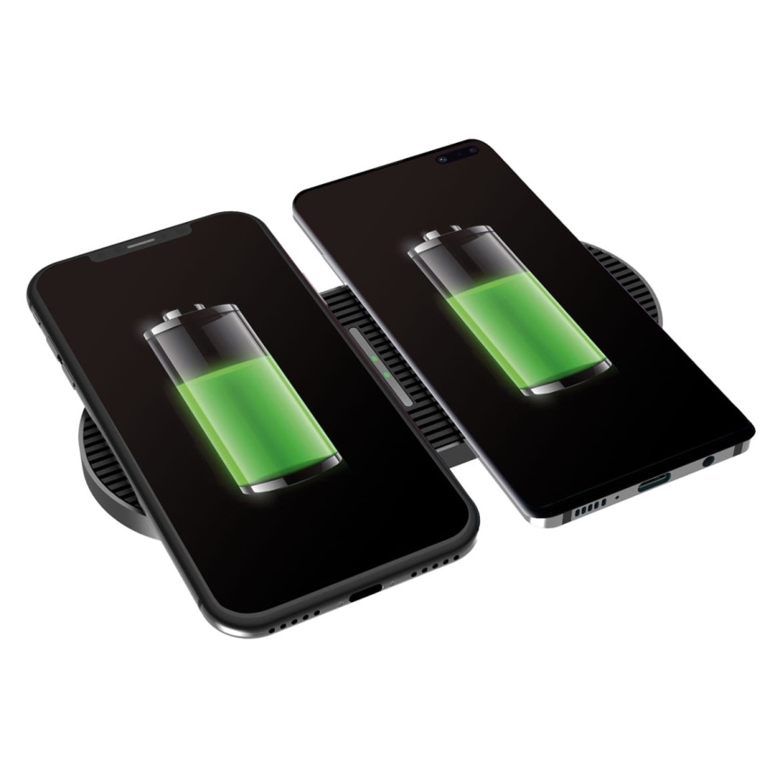 Cargador inalámbrico 2x10W USB-C