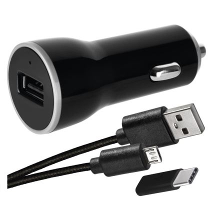 Cargador para coche 2,1A + micro cable USB