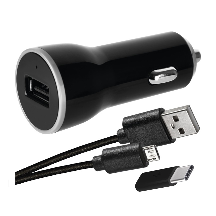 Cargador para coche 2,1A + micro cable USB