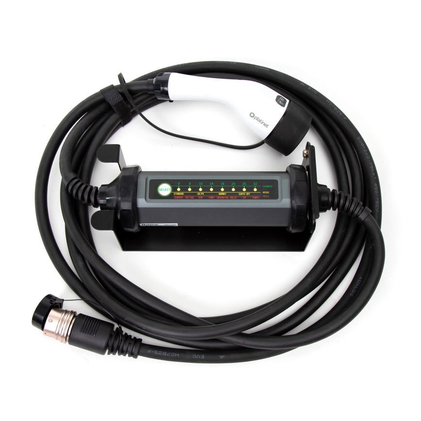 Cargador portátil para coches eléctricos con 4 adaptadores Tipo 2 32A/480V 22kW 5m IP67