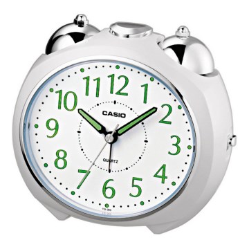 Casio - Reloj despertador 1xLR14 blanco/cromo brillante