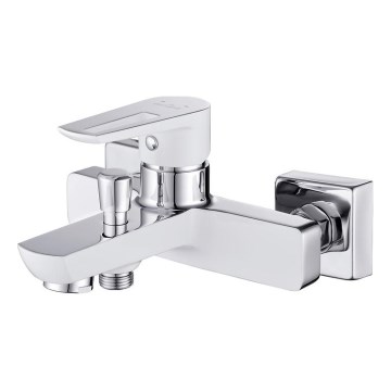 Cersanit S951-008 - Grifo de bañera MILLE blanco/cromo brillante