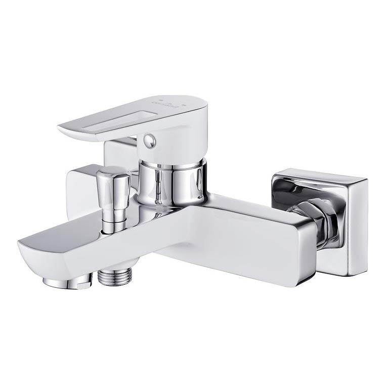 Cersanit S951-008 - Grifo de bañera MILLE blanco/cromo brillante