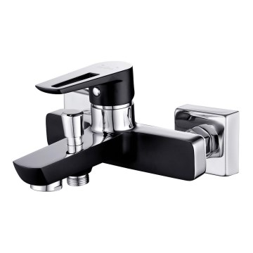 Cersanit S951-009 - Grifo de bañera MILLE negro/cromo brillante