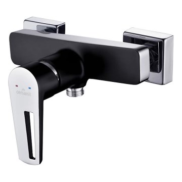 Cersanit S951-034 - Grifo de ducha MILLE negro/cromo brillante