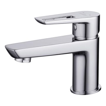 Cersanit S951-045 - Grifo de lavabo MILLE 13,4 cm cromo brillante + desagüe
