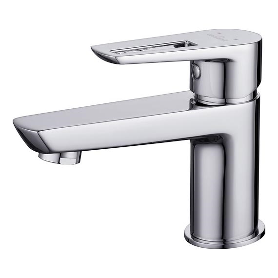 Cersanit S951-045 - Grifo de lavabo MILLE 13,4 cm cromo brillante + desagüe
