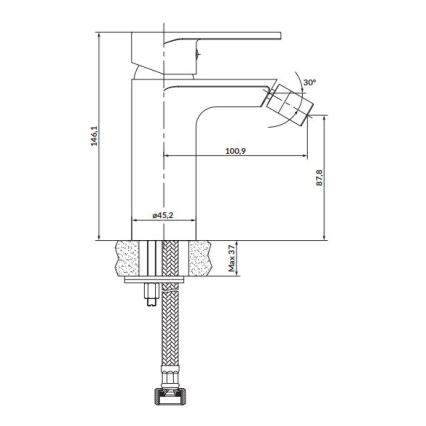 Cersanit S951-317 - Grifo de bidé CREA níquel