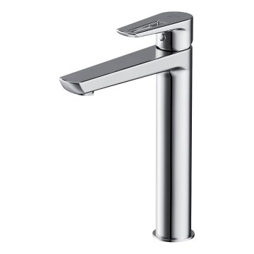 Cersanit S951-354 - Grifo de lavabo MILLE 27 cm cromo brillante + desagüe