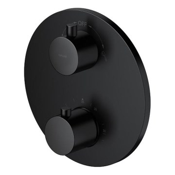 Cersanit S951-567 - Grifo de ducha termostático para instalación empotrada ZEN negro