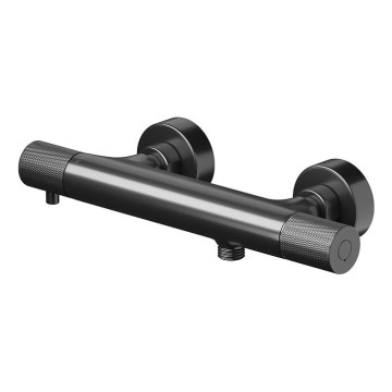 Cersanit S951-583 - Grifo de ducha termostático ZEN negro