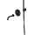 Cersanit S952-041 - Juego de baño con grifo empotrado termostático ZEN negro