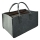Cesta de madera de fieltro con asas 27x50 cm gris