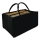 Cesta de madera de fieltro con asas 27x50 cm negro