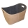 Cesta de madera de fieltro con asas 35x55 cm beige