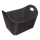 Cesta de madera plástica con asas 35x55 cm negro