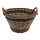 Cesta de mimbre para madera con asas 38x47 cm