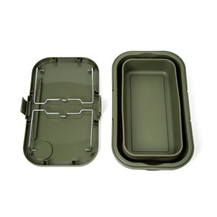 Cesta de picnic plegable para camping con tapa 2en1 verde