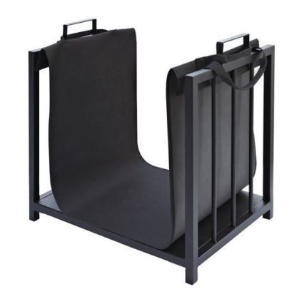 Cesta para madera 50x50,5 cm negro