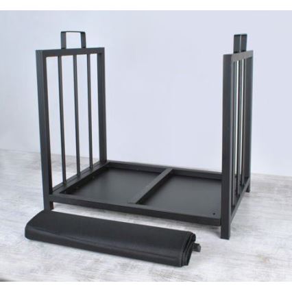 Cesta para madera 50x50,5 cm negro