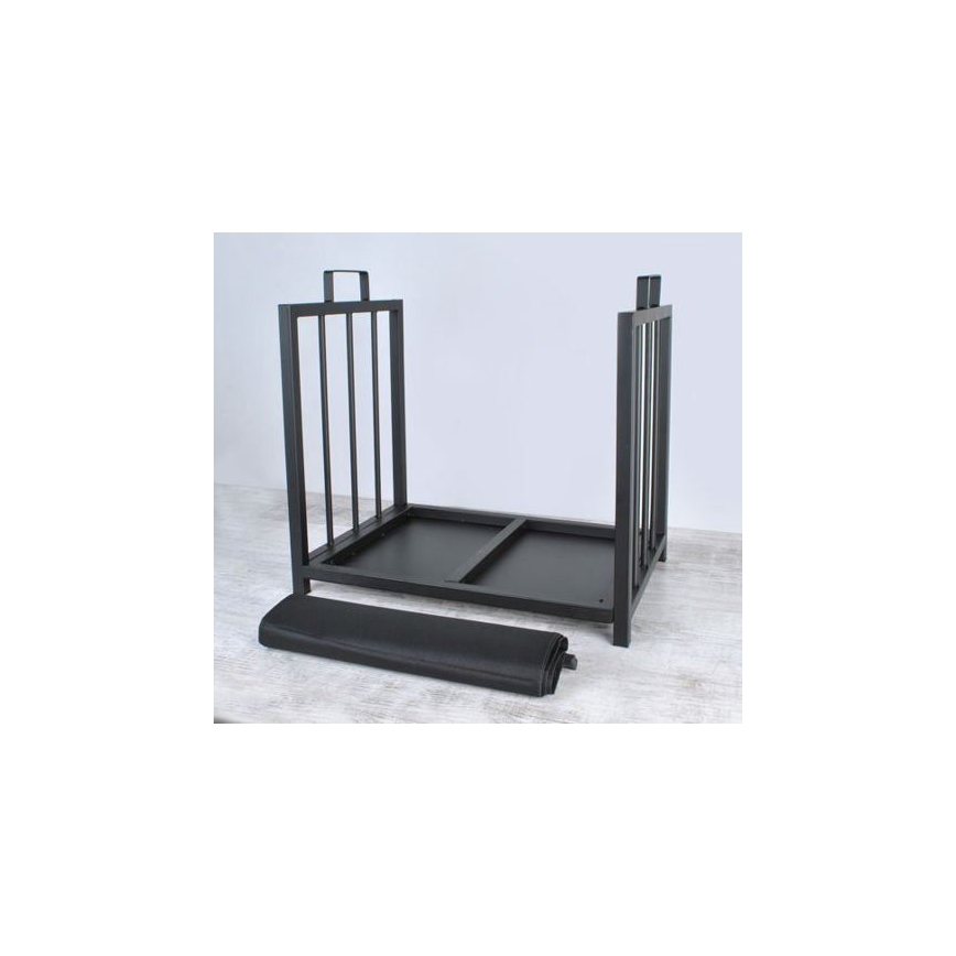 Cesta para madera 50x50,5 cm negro