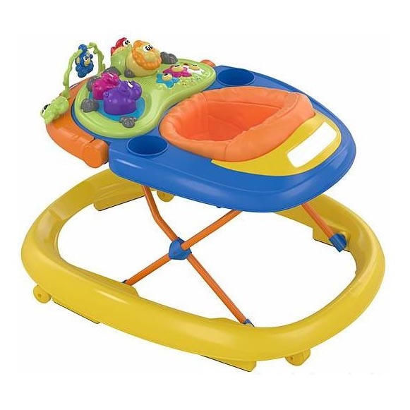 Chicco - Andador para bebés WALKY TALKY 2xAA amarillo/azul