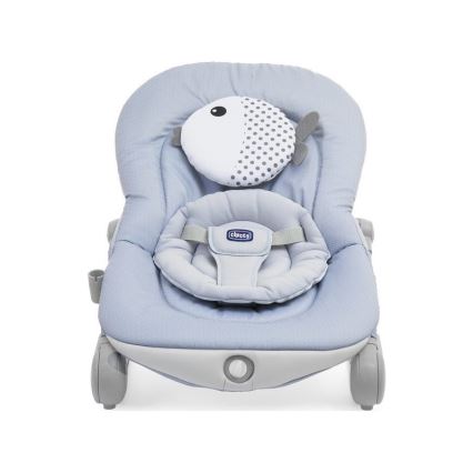 Chicco - Balancín vibrador para bebé con melodía GLOBO Dots 2xAA + 1xLR20 azul